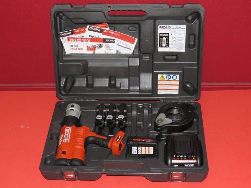 Ridgid rp340b propress 43368 18v cordless press tool, 1/2”-1”+ 3” xl-c,charger for sale