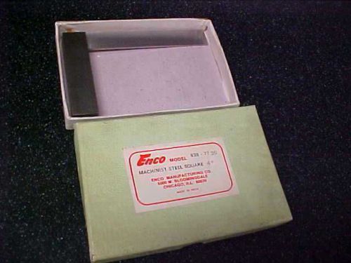 Vtg Enco Model 638-7720 Machinist Steel 4&#034; Square Tool w BOX * NICE gunsmithing