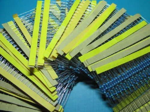 75 Value 1/4W Metal  Film Resistors (1 ohm~10M ohm) 1%  kit 1500pcs ROHS PA