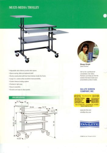 Da-lite 84742 mmt/g multi-media trolley for sale