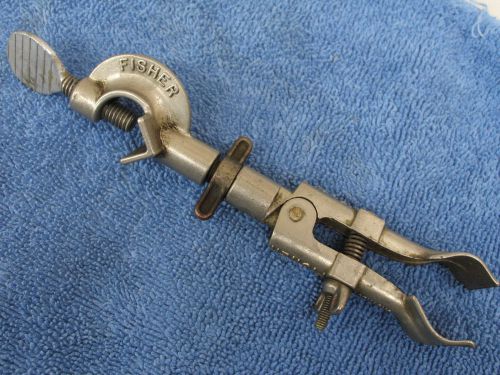 Vintage FISHER CASTALOY LAB Old Industrial SCIENTIFIC Steampunk LABORATORY CLAMP