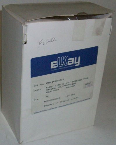 Elkay beckman natural polypropylene pipet tips 70mm 000-beck-019 500-pack nib for sale