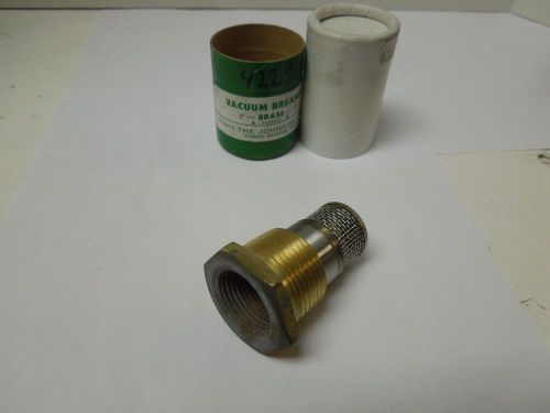 Vacuum breaker johnson 1&#034; npt brass w/ ss ball &amp; screen      &lt;545j2 for sale