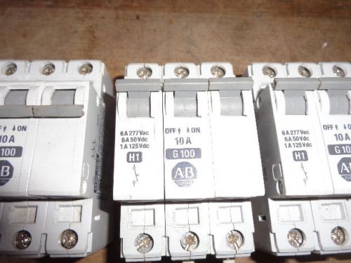 (3) ALLEN-BRADLEY 1492-CB3-G100 SERIES B CIRCUIT BREAKERS