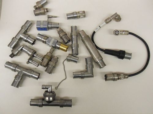 LOT of 17 - GENERAL RADIO 874 ADAPTERS COUPLINGS TEE N BNC ATTENUATOR TERMINATOR