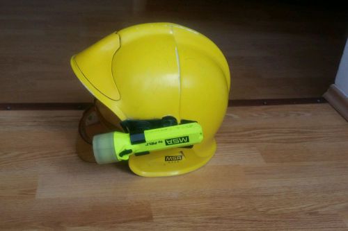 GALLET F 1HELMET  + MSA PELI FLASHLIGHT, CASCO BOMBEROS, FEUERWEHELM, POMPIER