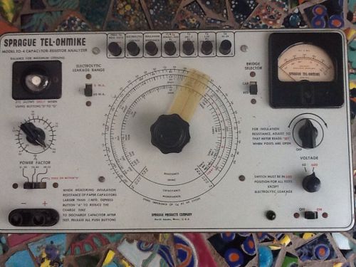 Vintage SPRAGUE TEL-OHMIKE TO-4 Capacitor Resistor Tester