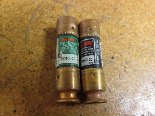 Bussman frn-r-20 dual element time delay current limiting fuses 20a 250v (2) for sale