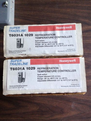 HONEYWELL SUPER TRADELINE T6031 A 1029 TEMPERATURE CONTROLLER -30F TO +90F