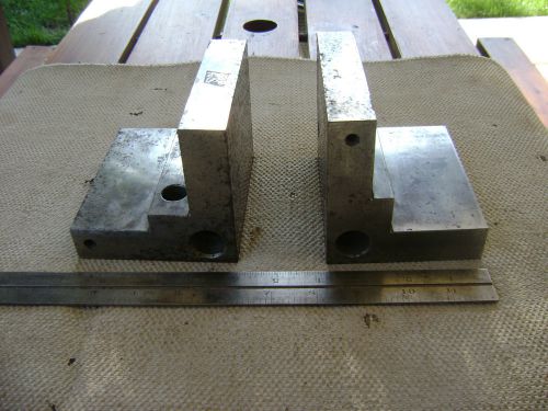 2- LARGE MACHINIST HARDENED ANGLE PLATES