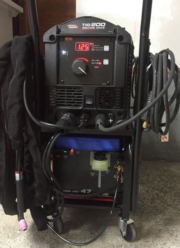 Lincoln square wave 200 tig welder watercooled wp20 water cooler cart inverter for sale