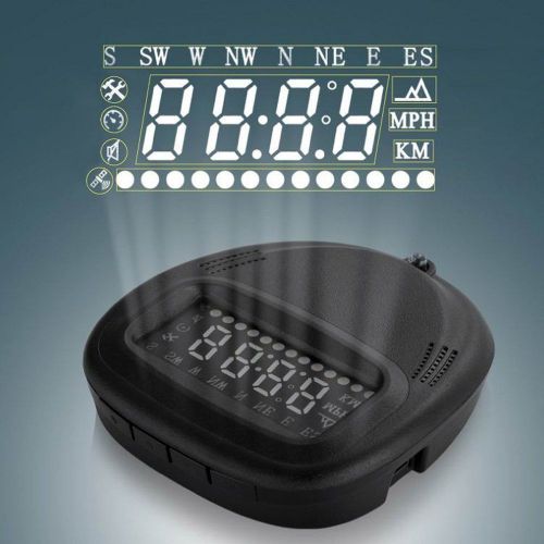 A1 universal 2.0 inch gps hud head up display with overspeed alarm kmh mph for sale