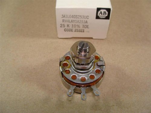 NEW ALLEN BRADLEY JA1L040S253UC TYPE J 25K OHM POTENTIOMETER POT TRIMMER 10%TOL