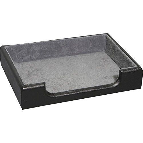 Royce Leather Desk Accessory Tray Black