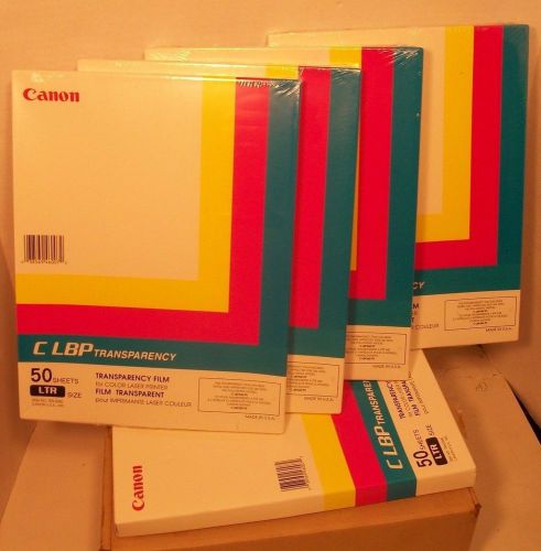 Canon C LBP PRINTER Transparency Film 250 sheets 8.5 x 11 LTR TRN 0040 USA MADE