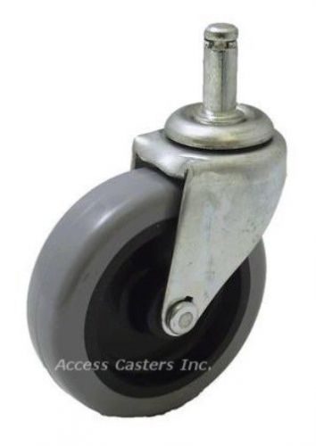 2SRCUS-222 2&#034; Swivel Caster, Polyurethane Wheel, 3/8 x 1 Grip Ring Stem