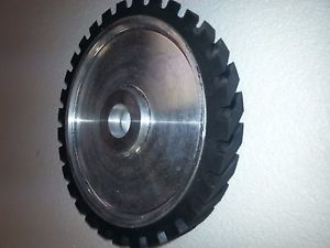 10&#034; x 1&#034; Serrated Contact Wheel for 2x72 Belt Sander Grinder - Hard to find!