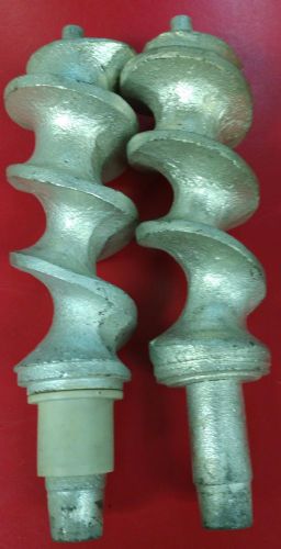 Lot of 2  Meat Grinder Screw Worm Auger 7 1/2&#034; #1217