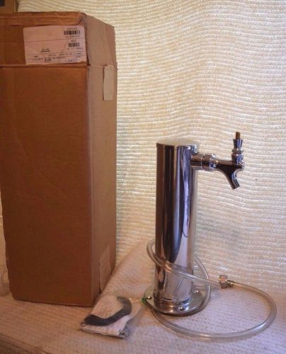 Tissco 3&#034; x 12&#034; Polished Stainless Steel Single Faucet Beer Tap Tower