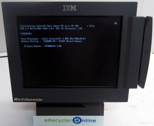 IBM Agilysys InfoGenesis Touchscreen 80GB POS Terminal 4840-543 No Backplate 831