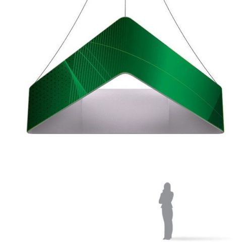 12ft Triangle hanging Banner 48in with Outside Graphic.
