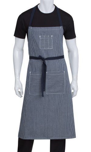 Chef Works AB038-IBL-0 Portland Adjustable Bib Apron, Indigo Blue