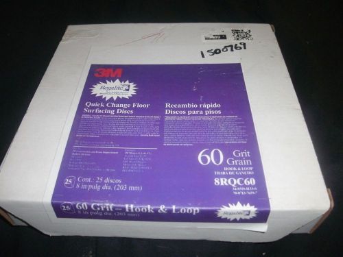 3M Regalite Quick Change Floor Surfacing Discs Hook &amp; Loop 8&#034; 203mm Box of 25