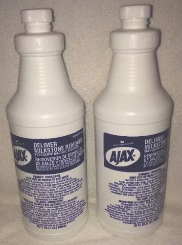 Lot Of 2 Ajax Delimer Milestone Remover Soft-serve Machine Descaler