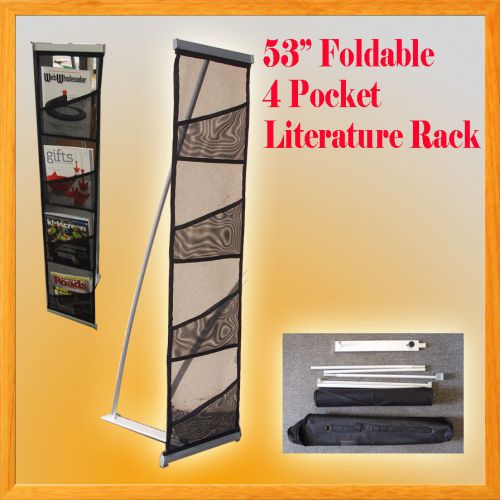 4 net pocket foldable catalog trade show magazine display holder lightweight for sale