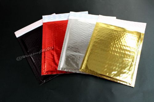 1000 -5x9&#034; gold|silver|red|black mirrored metallic self seal poly bubble mailers for sale