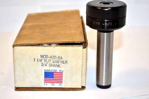 NOS American Sun USA 1-1/4&#034; SLITTING SAW HOLDER ARBOR 3/4&#034; Shank MOD 420-5A #M7C