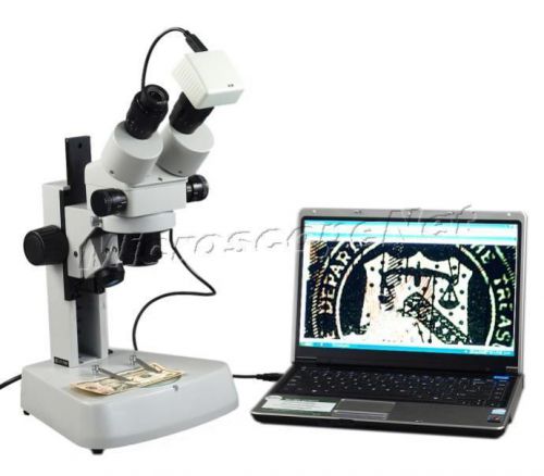 Lrg base stereo zoom microscope 3.5-90x 1.3m pixel cam for sale