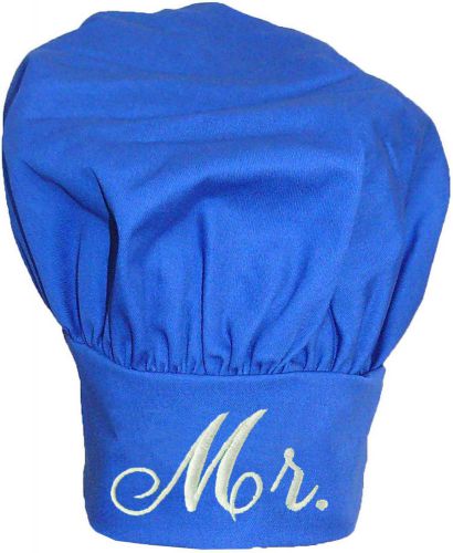 Mr. Chef Hat Wedding Engagement Husband Monogram Get Blue Yellow Green Brown Now