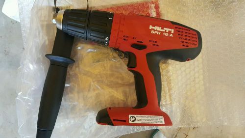 New HILTI Cordless 21.6v 1/2&#034; 3 Speed Hammer Drill SFH 18-A Li-ion Tool Only