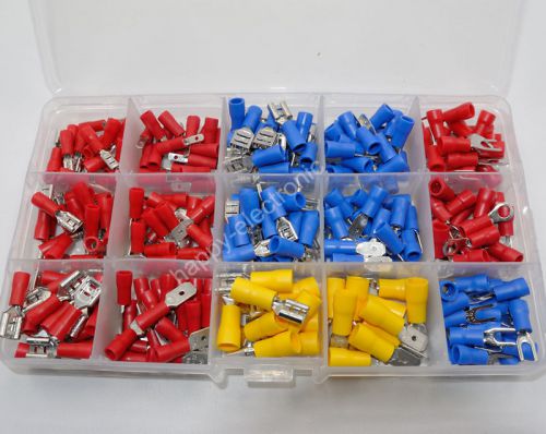 280pcs insulated terminals electrical crimp connector spade ring fork assortment for sale