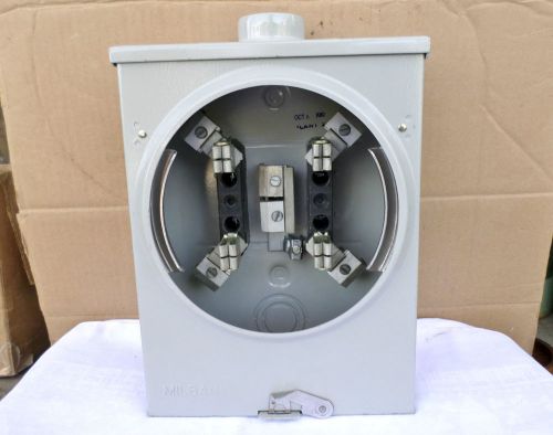 Milbank Meter Socket Box Base 4-Terminal 100 Amp 600 Vac S7487 New!