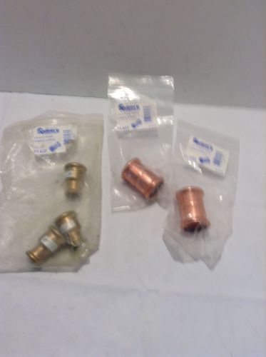 Quantity (5) Three 3/4&#034;x1/2&#034; Press Reducer w/Stop &amp; Two 1&#034; Press Fitting w/Stop