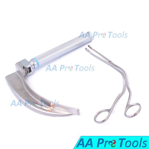 AA Pro:Macintosh Laryngoscope Blade+ Small Handle+ Magill Forceps Surgical 2016