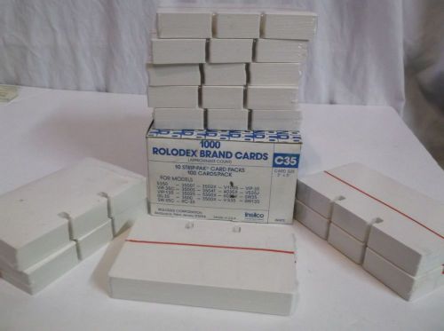 1000 NEW GENUINE ROLODEX 3 X 5 BRAND CARDS  C35  SEALED