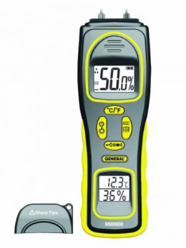 General tools mmh800 moisture meter, pin type or pinless, temperature and for sale