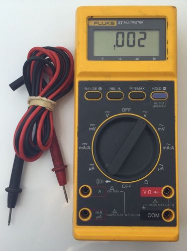 Fluke 27 Multimeter With Leads