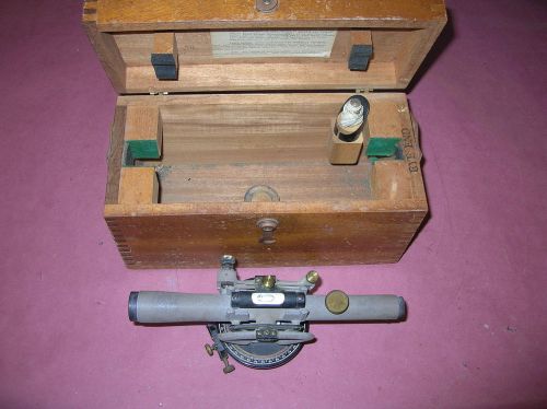 VINTAGE SEARS CRAFTSMAN SURVEYOR TRANSIT WOODEN DOVETAIL BOX PLUMB