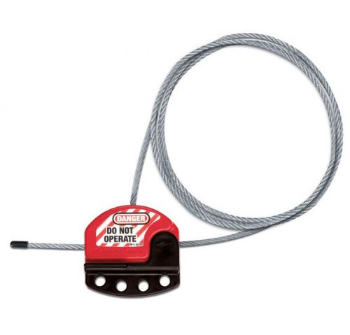 Master lock, adjustable cable lockout, 6&#039; cable, red/silver, s806 |ou4| rl for sale