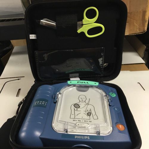 Philips heartstart onsite defibrillator m5066a with case &amp; accessories for sale