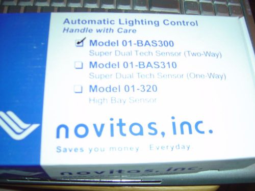 1 NIB NOVITAS 01-BAS300 SUPER DUAL TECH SENSOR TWO WAY