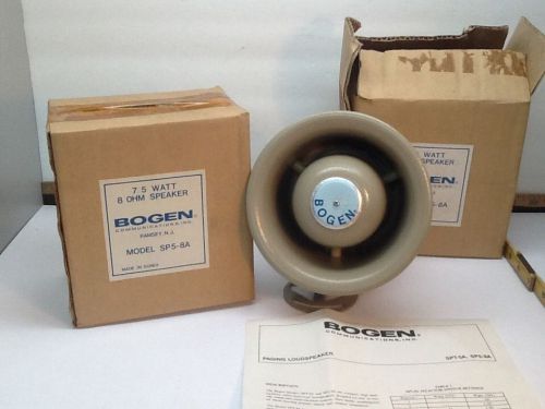 (2) BOGEN PAGING LOUD SPEAKER HORN Model SP5-8A 7.5W 8 OHM New Old Stock