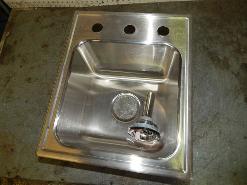 Just Stainless Steel Sink 12&#034;x12&#034;x8&#034; Deep w/ Drain Assembly Single Bowl