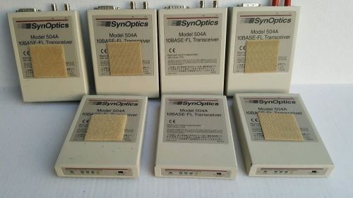 LOT OF 7 SynOptics model 504A 10Base-FL Transceiver