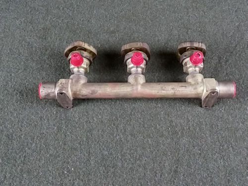 Mueller 3 Valve 3/4&#034; Brass Manifold Made in U.S.A.