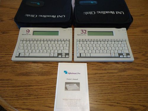 2 alphasmart pro model #: alf-c01, word processing, pc &amp; mac compatible, w/ case for sale